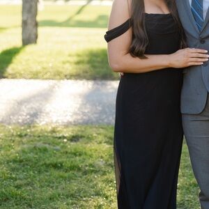 Azazie Black Saige Dress A4